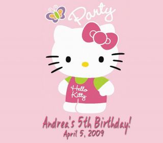 Hello Kitty Birthday Party Ticket Invitations Favors UPRINT Option 