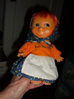 Gund Bizzy Buzz Buzz Vinyl Poseable Doll 9 w Dress Scarf King 