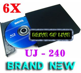    UJ 240 6X Blu Ray Burner Writer BD RE USB External Slim DVD RW Drive