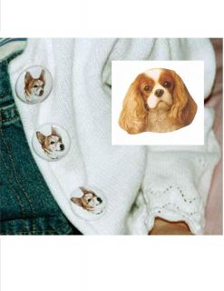 Cavalier King Chas Span Blenheim Button Covers Nosewing