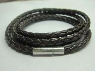 New Simple Fine hand Black leather bracelet chain winding decorations 