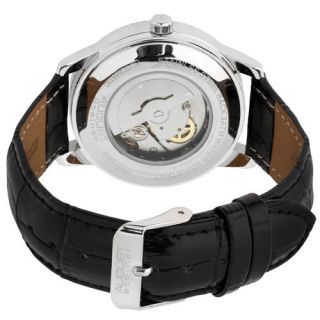 August Steiner AS8025SS Mens Diamond Automatic Strap Watch