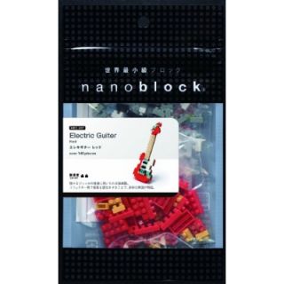 Nano Block Mini Collection Series NBC 037 Electric Guitar Red 130pcs 