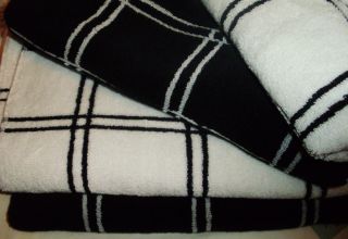 Black and White and White and Black Bath Towels