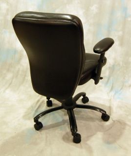Black Leather Office Swivel Tilt Desk Chair