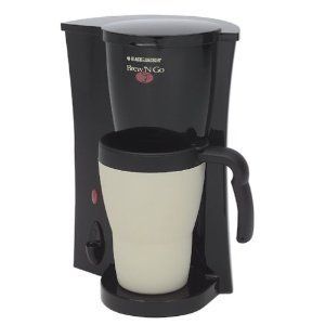 Black & Decker Brew n Go Personal Coffeemaker Coffee Maker Travel Mug 
