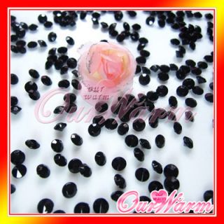 1000 Black Diamond Confetti 4 5mm Wedding Party Decor