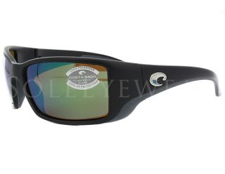 New Costa del Mar Blackfin Black Green 580 Glass Lens Polarized 