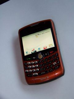 Orange Blackberry Curve 8330 for Cricket Wireless TXT WEB GAMES THEMES 