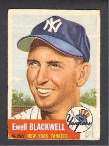 1953 topps 31 ewell blackwell new york yankees vg