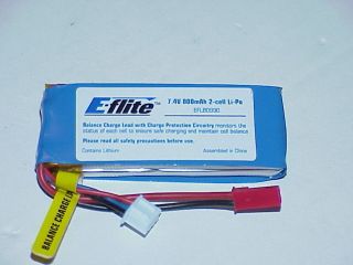 Eflite EFLB0990 7.4 Volt Li Po Battery Pack Blade CX CX2 & CX3 RC 