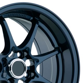 Konig FlatOut 15x8 4x100 ET25 Blue Wheels Fit Civic SI Integra Fit 
