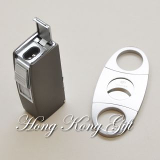   Cigarette Lighter 3 Size Punch Cutter Double Blades Knife Windproof