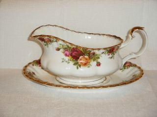old country roses gravy boat tray