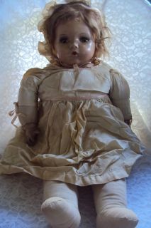 VINTAGE COMPOSITION DOLL MOVING EYES HAS HAIR 22
