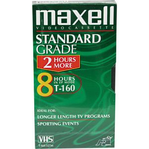  Maxell VHS Blank Tape T 160 8 Hour
