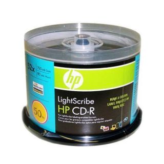 200 HP 52x Lightscribe Blank CD R CDR Disc Storage Media 700MB with 