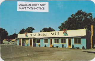Bluffton Indiana The Dutch Mill Restaurant Circa 1950