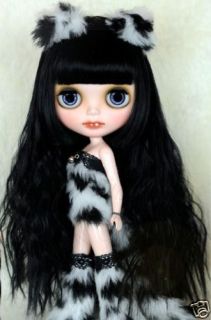 Blythe Doll Wigs Black Petit Curl Long Wig