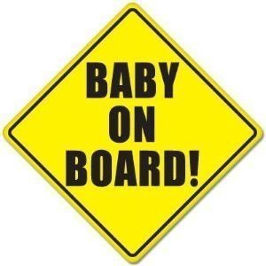 Baby on Board Safe Warning Sign Sticker for All Cars 5x5