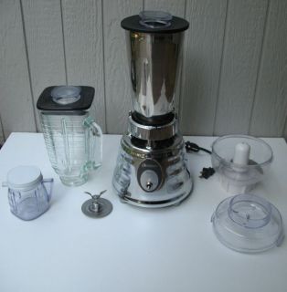 Vintage Oster Osterizer Retro Chrome Classic Beehive Blender with 