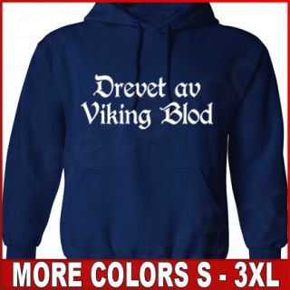Powered by Viking Blood Norwegian Sweatshirt Hoodie