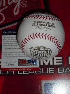 Bruce Bochy Signed 2012 World Series Baseball San Francisco Giants PSA 