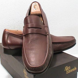Allen Edmonds Rimini Brown Leather Penny Loafer Shoe 11 D Excellent 