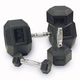 NEW SDRS550 Body Solid Rubber Coated Hex Dumbbell Set 5 50 lb Pairs