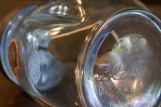 Antique J J Blow Butter Churn Glass Jar Quart England English Vintage 