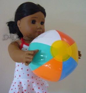 Doll Clothes Fits American Girl Blow Up Beach Ball Toy