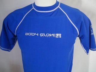   2XL Blue Body Glove Rash Guard UVA Protection Swim Shirt Surf