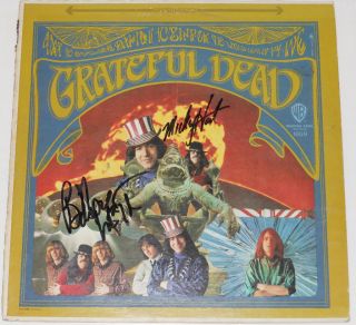 BOB WEIR MICKEY HART Signed Autographed Grateful Dead ALBUM LP