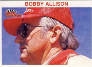   racing champions die cast promo card bobby allison condition very
