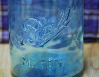  Blue Glass Ball Mason Quart Jar