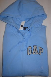  Womens Gap Blue Zip Up Hoodie Sweatshirt XL
