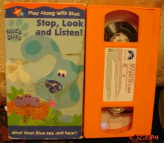Blues Clues Blues Stop Look and Listen VHS Video Educational 