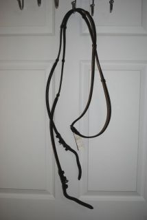 Bobbys Rolled Leather Reins with Handstops New NWT