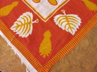 Kenyan Leaves Fabric Piece for Sewing Tablecloth African Textile 44x63 