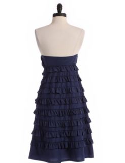 blue tiered ruffle strapless dress by gap size 0 blue strapless price 