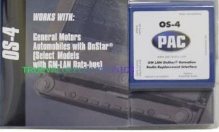 Pac OS 4 OS4 Bose Non Bose OnStar Radio Harness Free