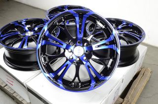  Blue Rims Miata Vigor Forenza Neon Esteem Cube CRX 4 Lug Wheels