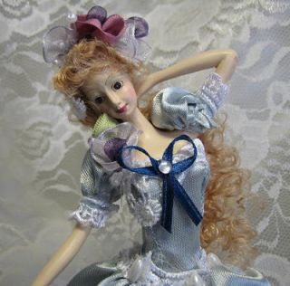 Victorian Lady Blue Tassel Doll Victorian Tea Party