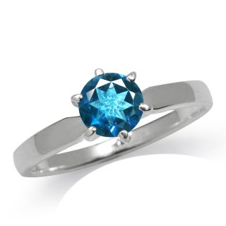 Natural London Blue Topaz 925 Sterling Silver Solitaire Ring Size Sz 6 