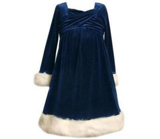   Blue Christmas Dress Size 6X Girls Boutique Holiday Clothing