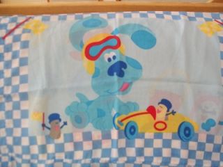 Blue Clues 2 Fitted Twin Sheets with 2 Pillow Cases Cars Airplanes Etc 