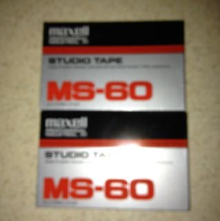 Lot of 2 Maxell MS 60 Studio Blank Audio Cassettes SEALED Japan XL II 