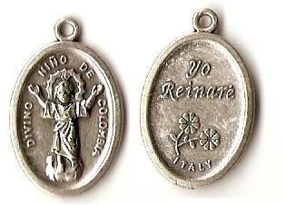 Medal Silver Patron Divino Nino Columbia Bogata Christ