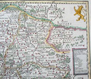 1633 Jansson Aretin Sadeler Map Bohemia Czech RARE