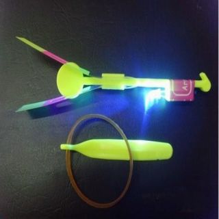   100PCS /Lot LED Arrow Helicopter Elastic Powered Boomerang Frisbee Toy